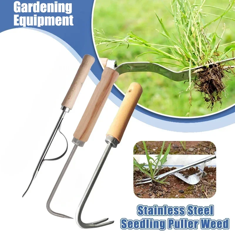 Grass Seed Spreader - Edelstahl Gartenarbeit Weeder Manuelle Entfernung Tragbare