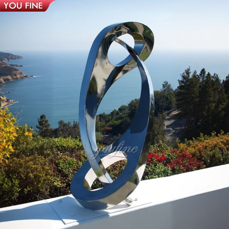 Gardening Tools Unique - Einzigartige abstrakte Sanduhr-Statue aus Edelstahl für
