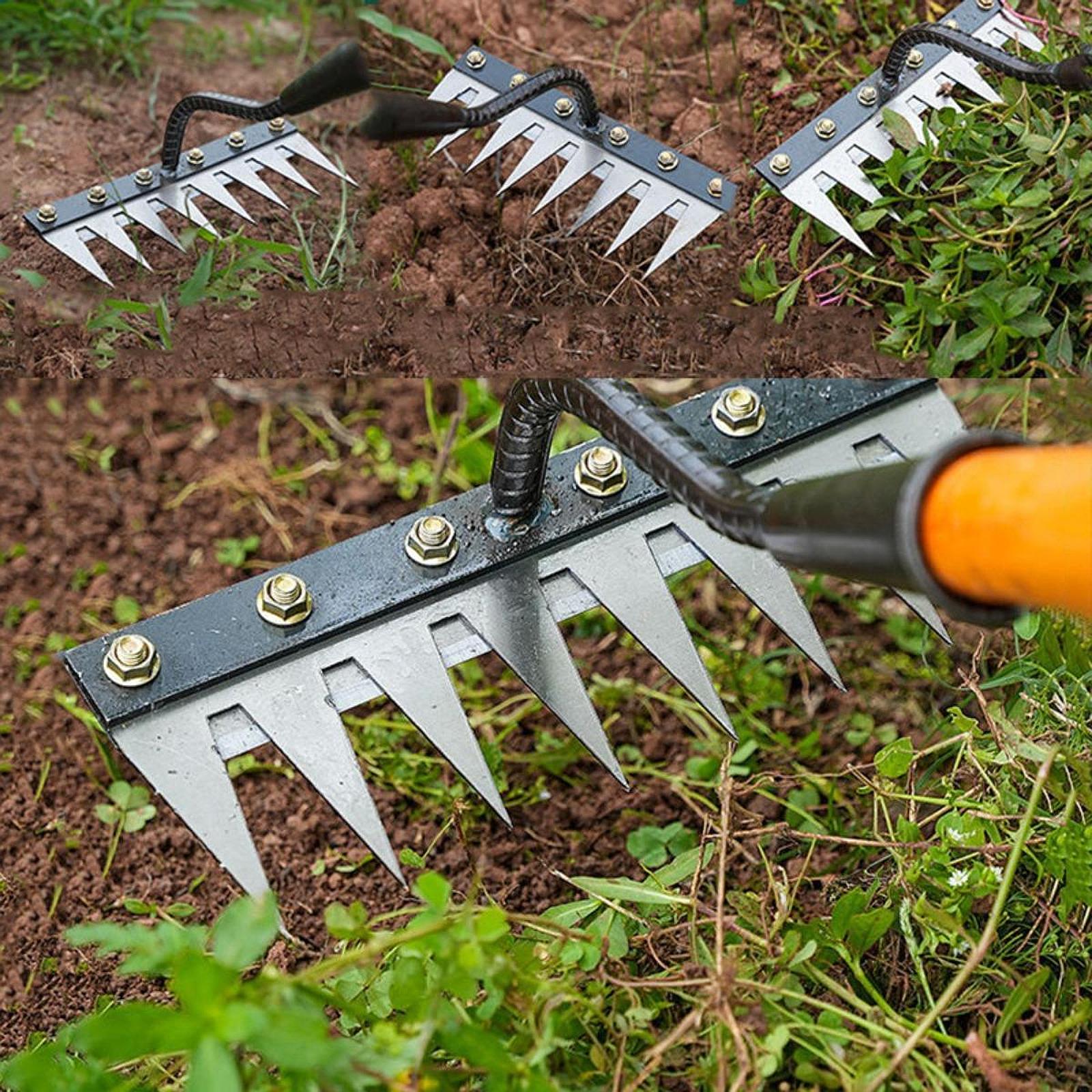 Grass Seed Spreader - 5/6/7/8 Zinken Garten Weeder Werkzeug Arbeitsersparnis