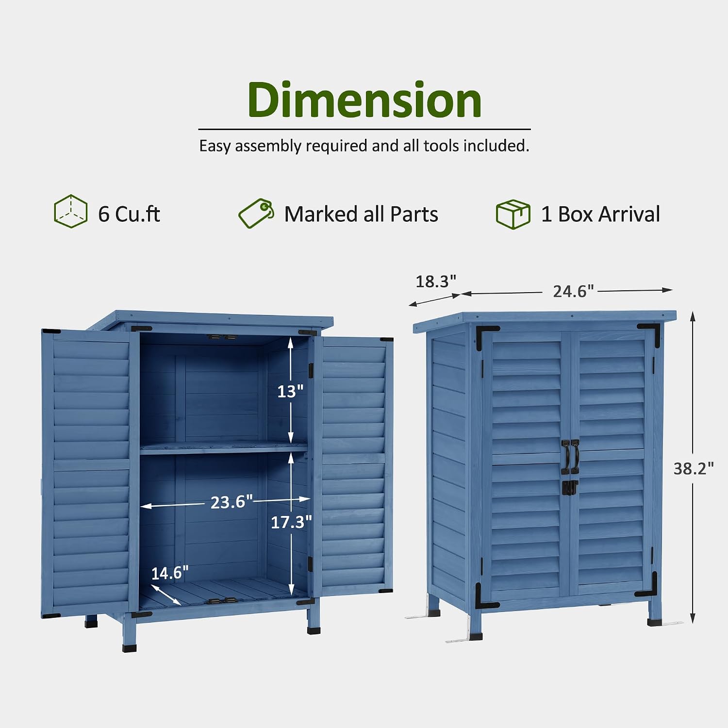 Kleiner Holz-Außenlagerschrank – Gardening Tools Storage Bewertung und Preis