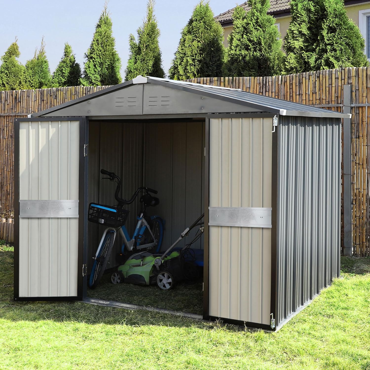 10' x 10' Gartenhaus mit Doppe – Gardening Tools Storage Bewertung und Preis