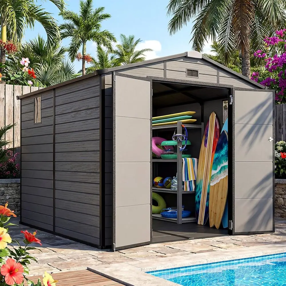 8x8 Outdoor-Geräteschuppen mit – Gardening Tools Storage Bewertung und Preis