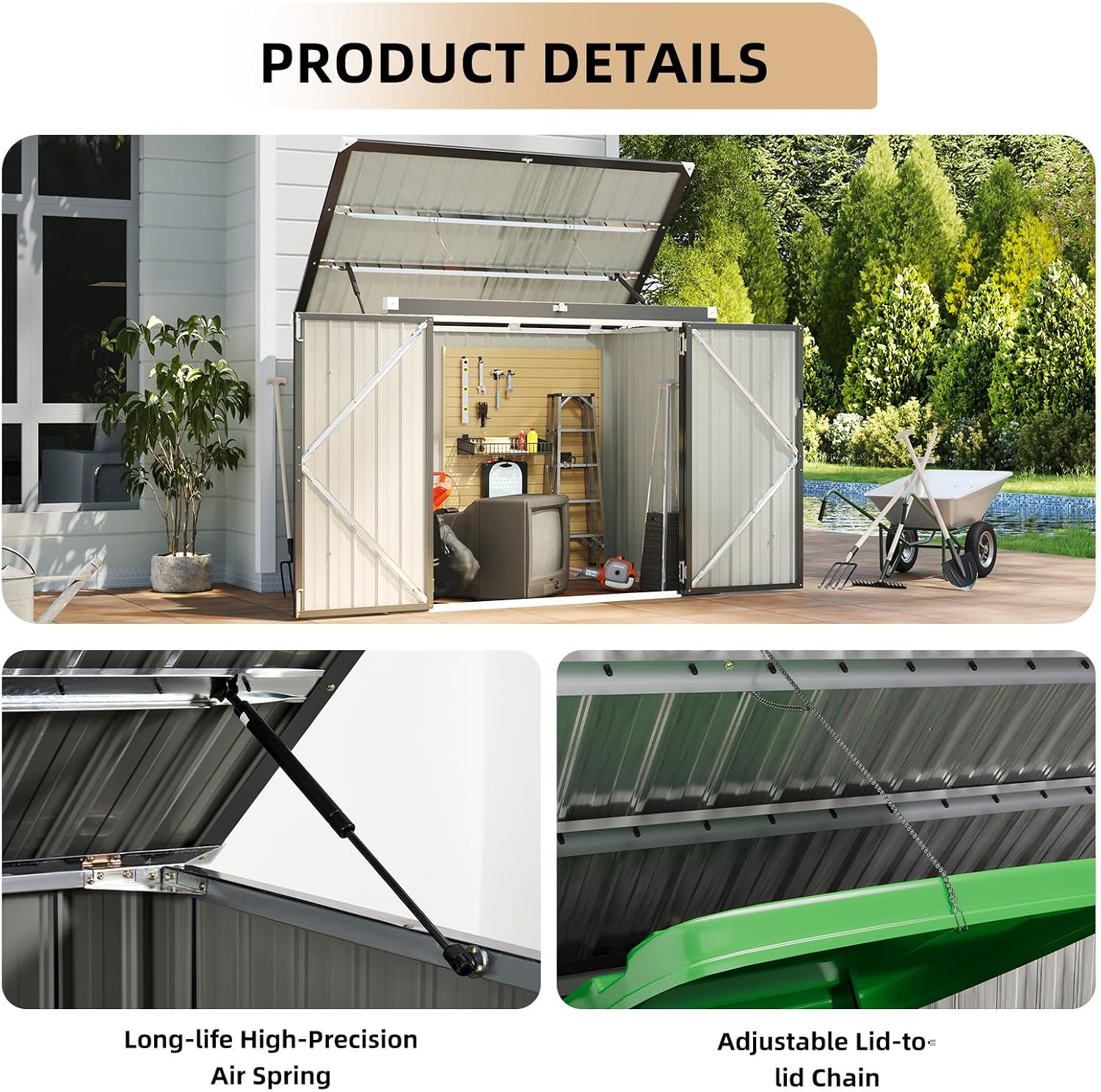Abfallbehälter-Aufbewahrungssc – Gardening Tools Storage Bewertung und Preis