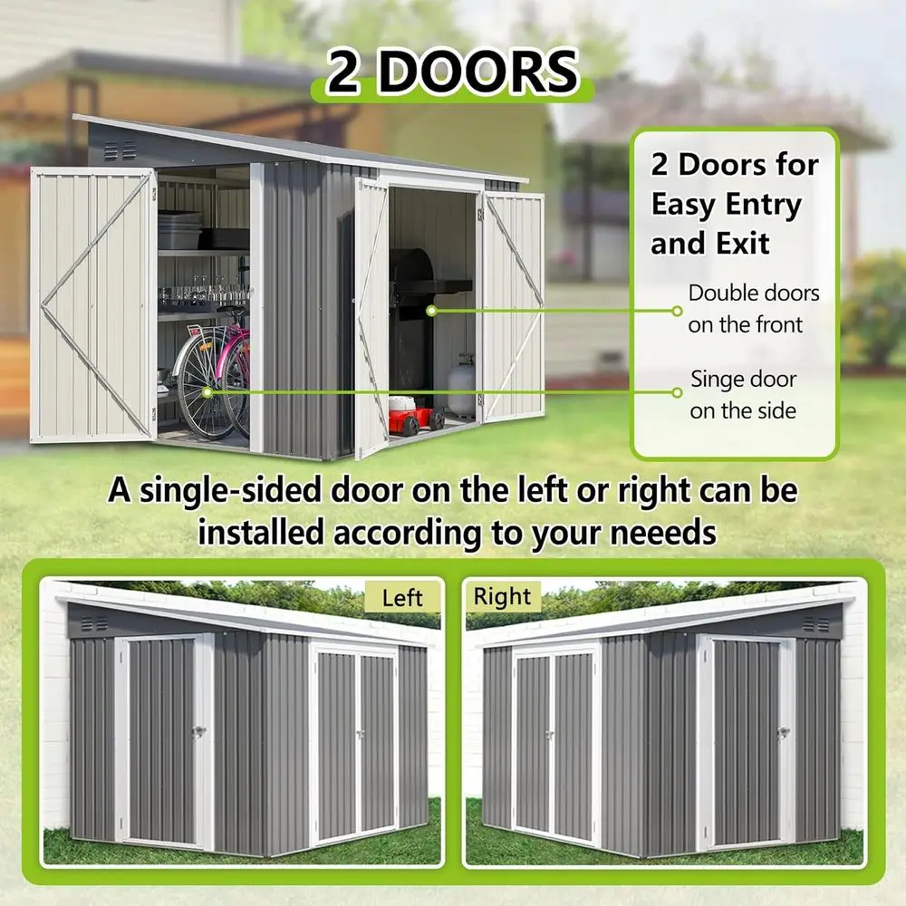 8ft x 6ft Metall-Gartenschuppe – Gardening Tools Storage Bewertung und Preis